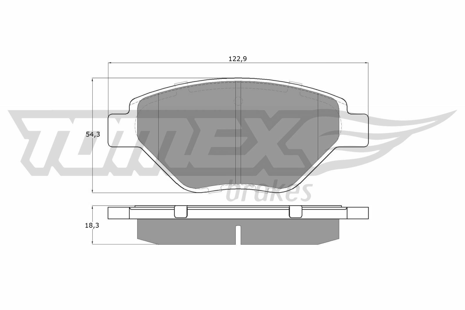 Sada brzdových destiček, kotoučová brzda TOMEX Brakes